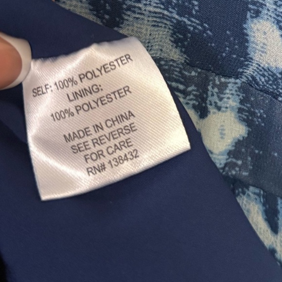 Womens ModCloth Sz XL Freeing Dress A Line Blue Geometric - Picture 5 of 5